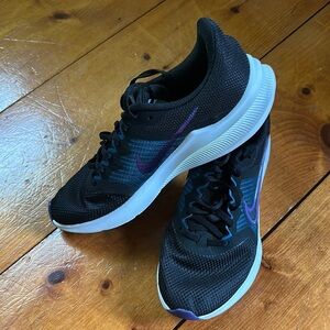 Nike Black and Purple Women's Running Sneakers